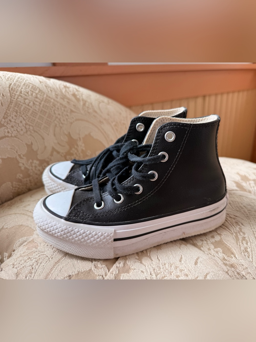 Converse Kids Black High-Top Sneakers with White Trim